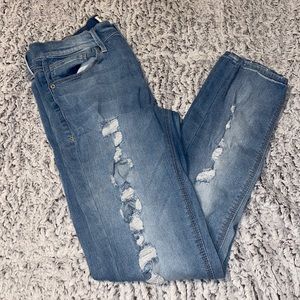 Mudd FLX Stretch Low Rise Skinny destructed jeans